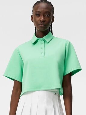 J LINDEBERG IRIS CROPPED TOP JADE CREAM - Size M